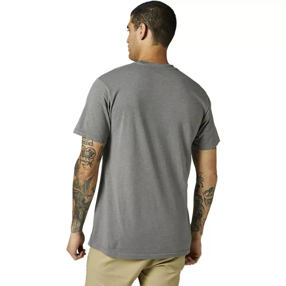 FOX RACING - Polera FOX Manga Corta Pinnacle Premium Gris