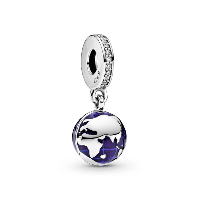SILVER HEART - Charm Mundo en Plata Fina 925 SILVER HEART