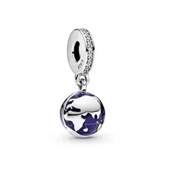 SILVER HEART - Charm Mundo en Plata Fina 925