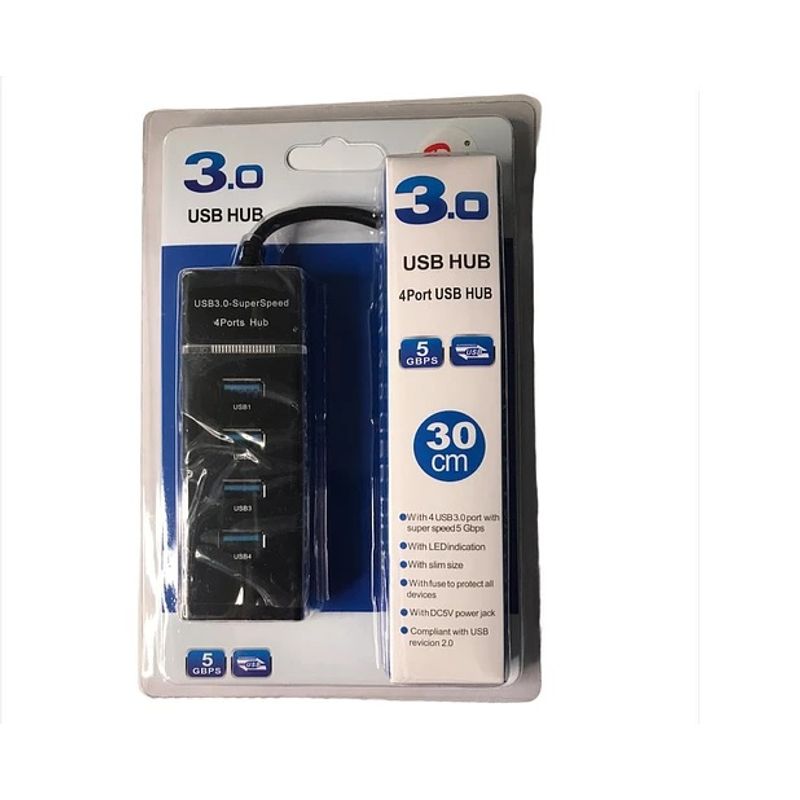 DM - HUB USB 3.0 DM 30 CM 4 PUERTOS