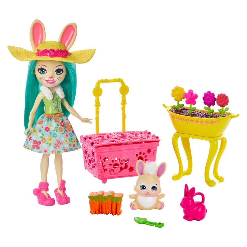 ENCHANTIMALS - Enchantimals Muñeca Set de Muñeca Fluffy Bunny y conejita Mop