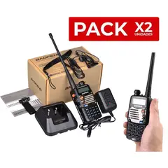 BAOFENG - Pack X2 Radio Transmisor Walkie Talkie Radio Uv5r