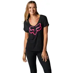 FOX RACING - Polera MUJER FOX Boundary NegroRosado