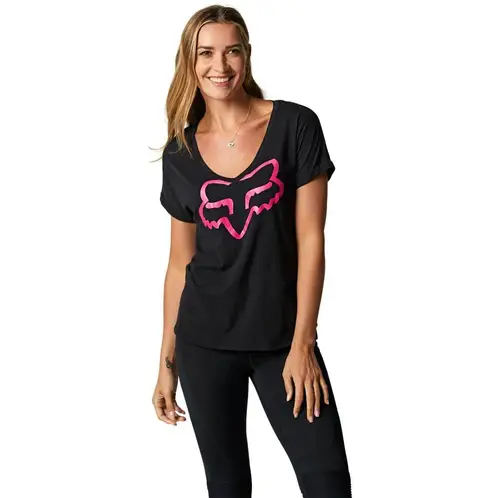 FOX RACING - Polera MUJER FOX Boundary NegroRosado