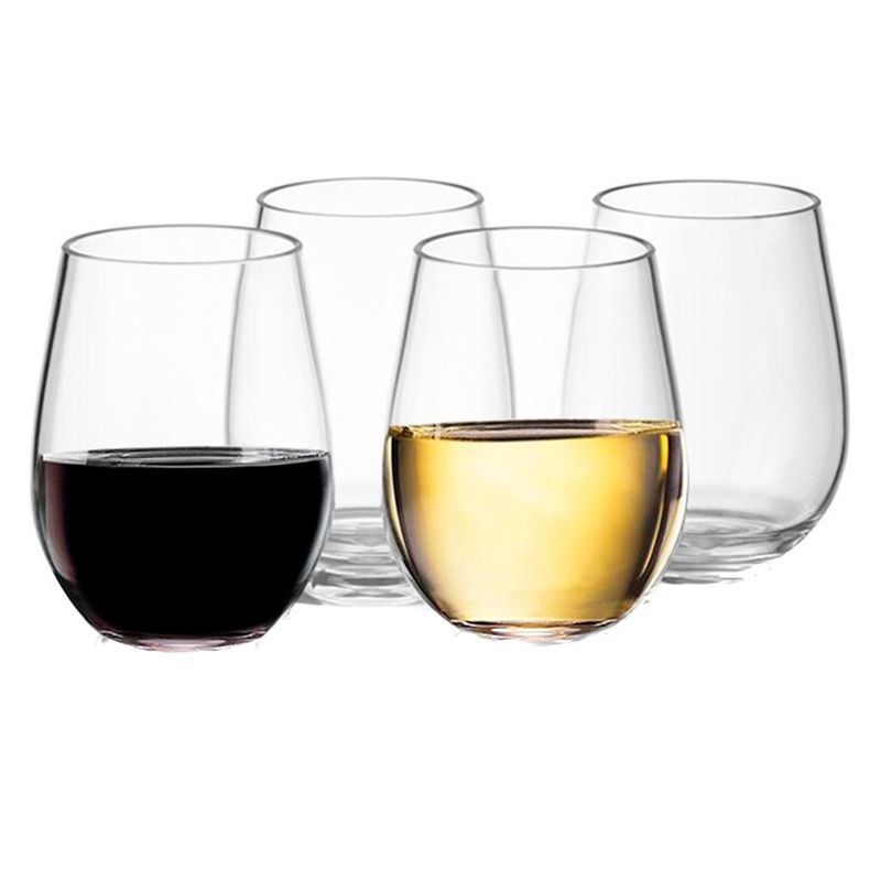 HOMEWELL - Set 4 Vasos Vino Vidrio 540 Ml