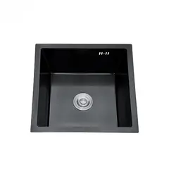 MODERN SPACE - Lavaplatos 41x41 Deluxe Negro Bajo O Sobre Cubierta