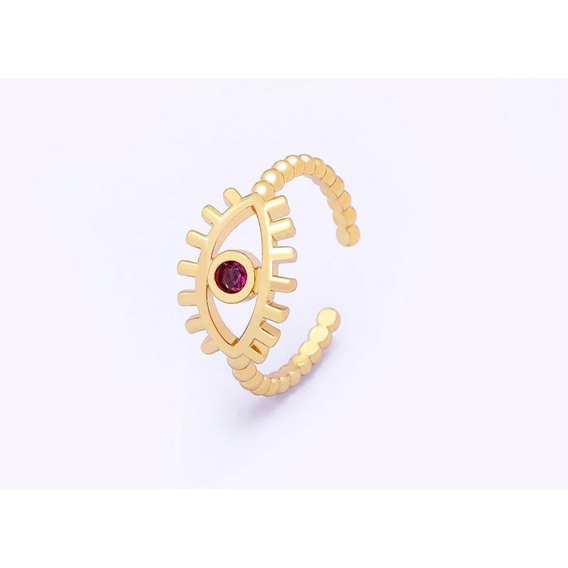 GENERICO - Anillo EYES GOLD Baño de Oro 18K.
