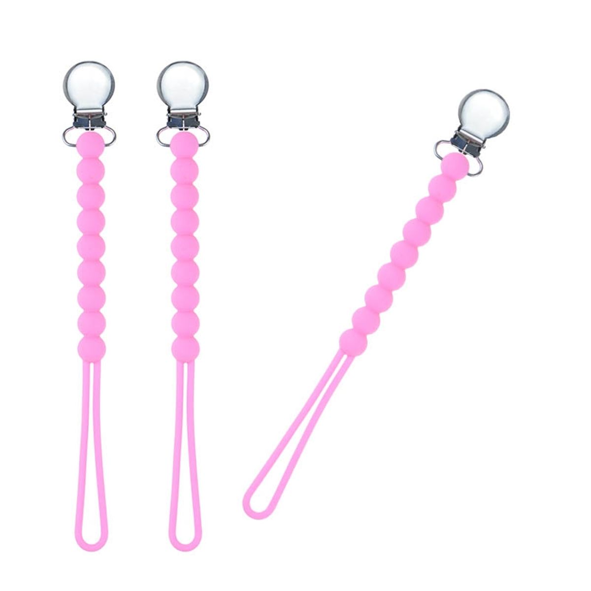 GENERICO - Portachupete de silicona baby pink