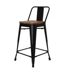 GENERICO - Silla Bar Tolix Madera 73 cm
