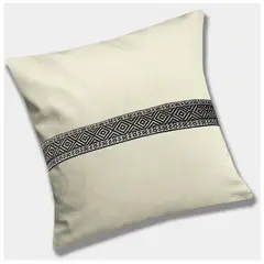 LIVING MARKET - Cojín Tribal 45x45 Felpa Crudo