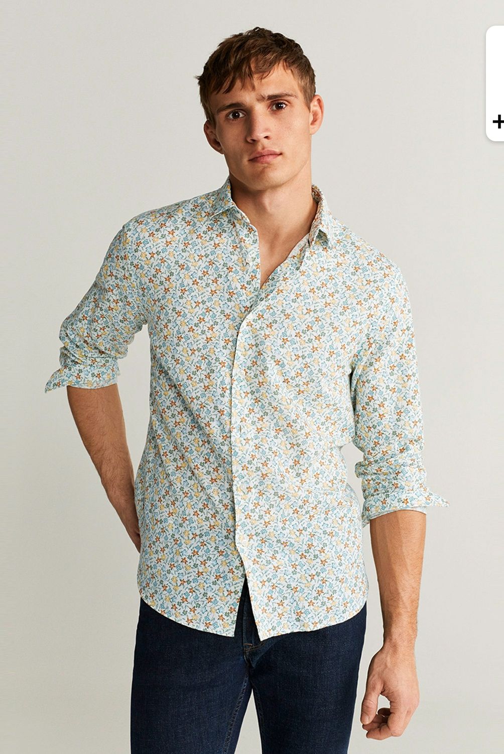 MANGO MAN - Camisa Manga Larga Hombre