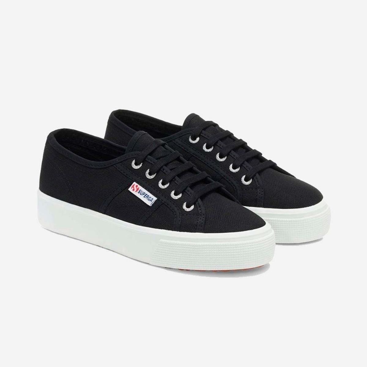 SUPERGA - Zapatilla 2730 Mid Platform Black F White SUPERGA