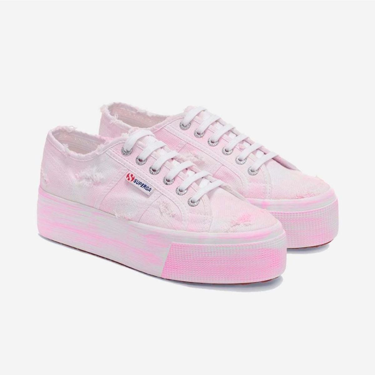 SUPERGA - Zapatilla 2790 Stone Wash White Pink - Rosa