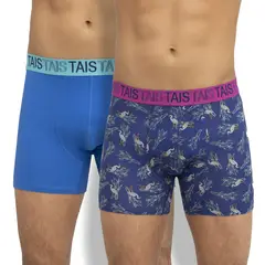 TAIS - Bóxer Bi-Pack Garzas Azul