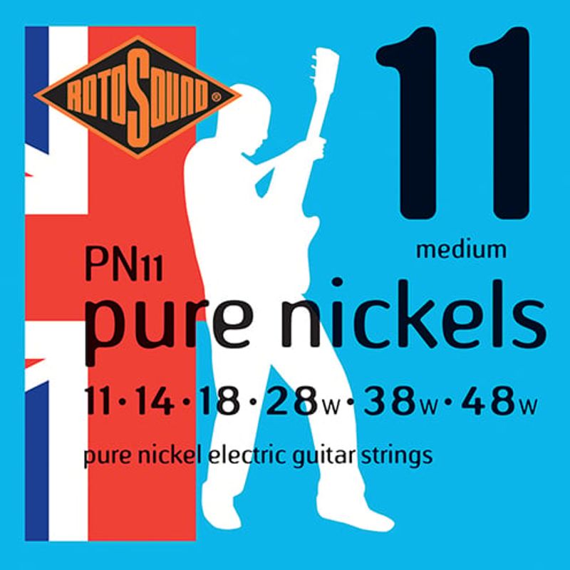 ROTOSOUND - Set de Guitarra Eléctrica Rotosound Pure Nickel 11-48 PN11