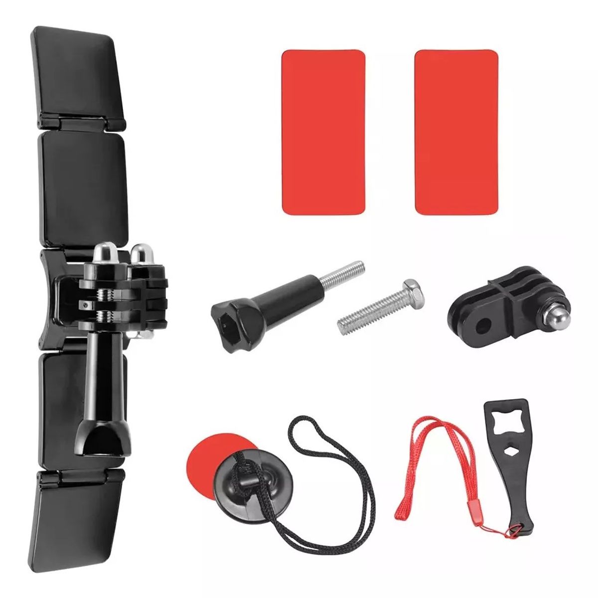 KUANGYE - Soporte Frontal Y Adhesivo Casco Moto Cámaras para Gopro Y Otras.