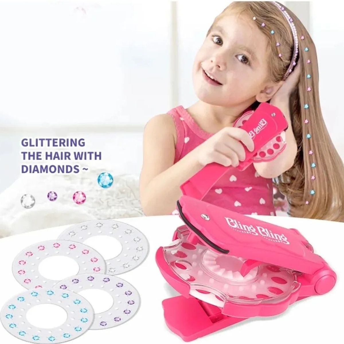 KUANGYE - Bling Diamond Adorna Tu Pelo Y Tus Accesorios Con Diamantes