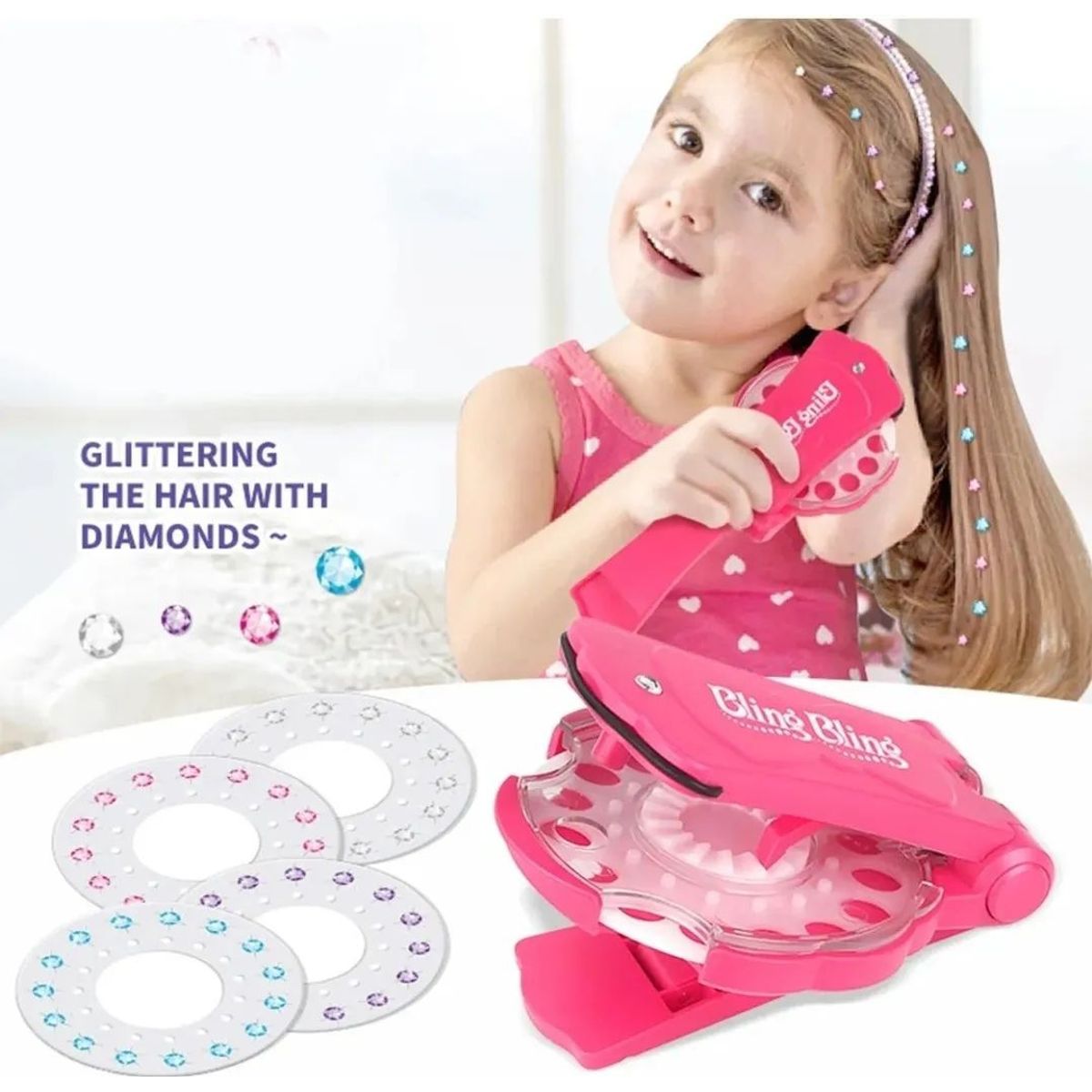 KUANGYE - Bling Diamond Adorna Tu Pelo Y Tus Accesorios Con Diamantes