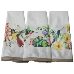 GENERICO - 3 PAÑOS DE LOZA ABSORBENTE MODELO COLIBRI