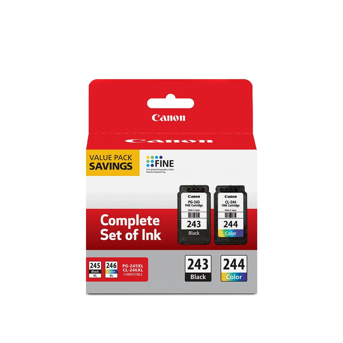CANON - Pack Tintas Canon Cartridge Color 244 + Negro 243