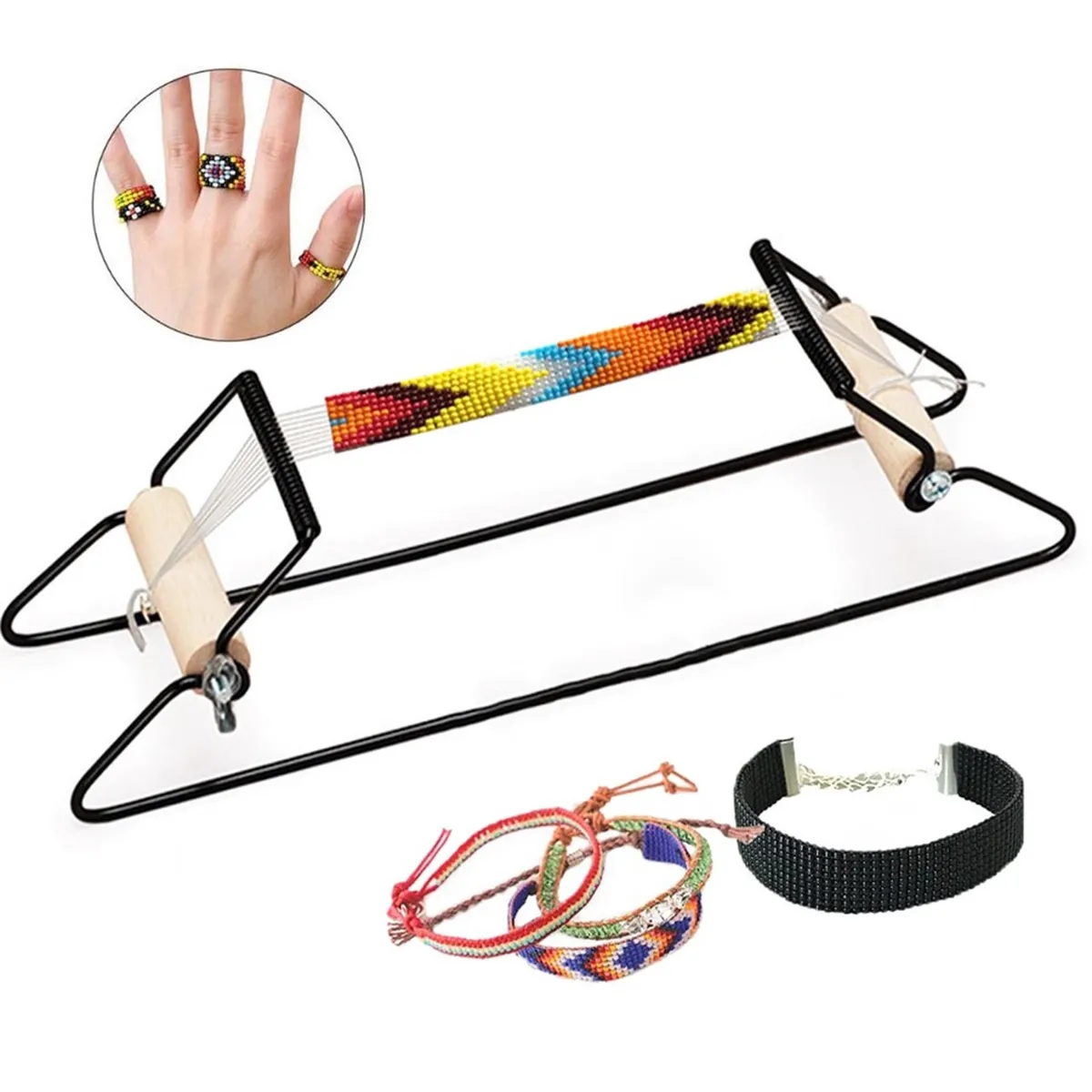 GENERICO - Telar Para Mostacillas para hacer pulseras anillos miyuki