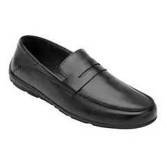 FLEXI - Mocasín Hombre Cuero Cos Negro