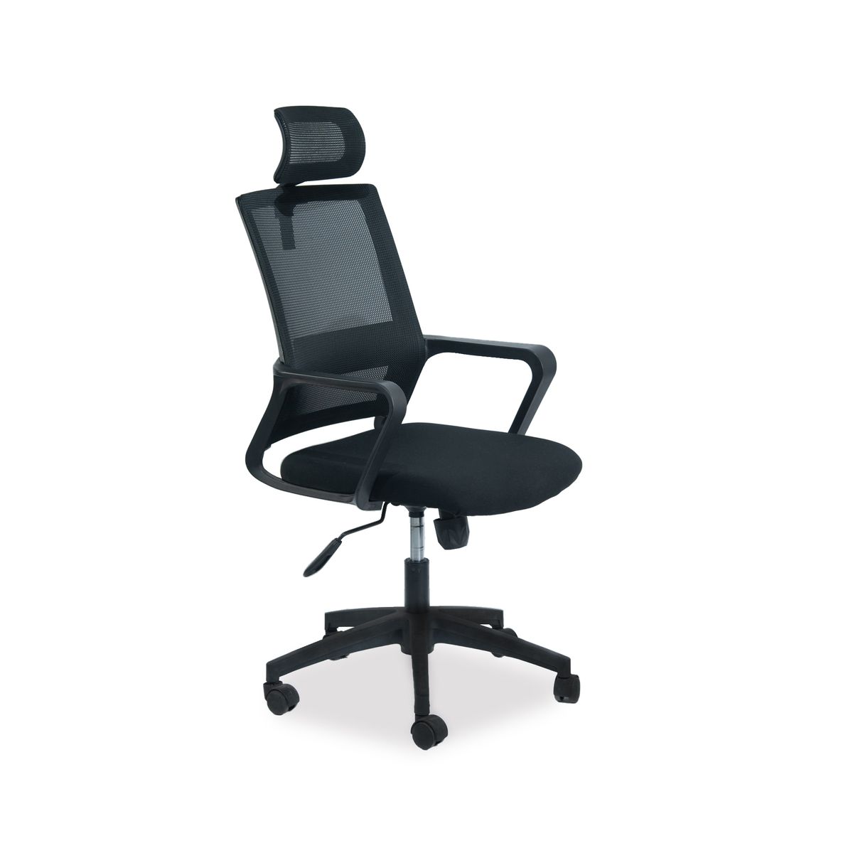 NECTAR - Silla Ergonómica de Oficina Negra con Respaldo de Malla y Regulación de Altura