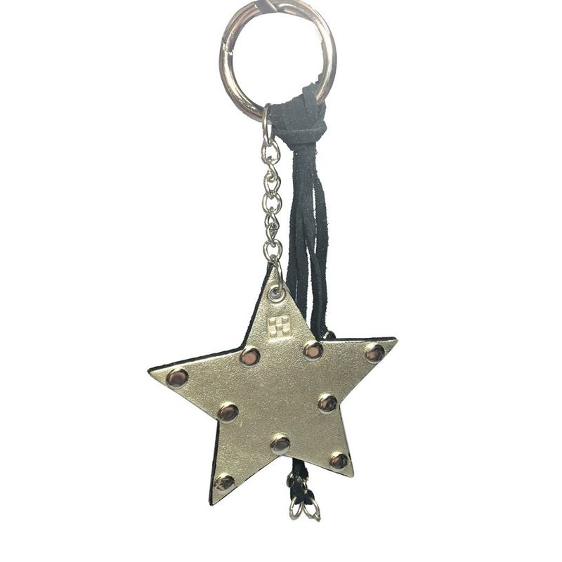 TRELKE - LLAVEROS CUERO ESTRELLA DORADA