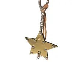 TRELKE - LLAVEROS CUERO ESTRELLA DORADOCOBRE