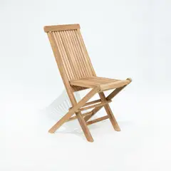 NECTAR - Silla plegable listada de teca natural