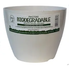 DECOGREEN - Macetero de Bamboo Biodegradable Actual - Blanco 24x24x18