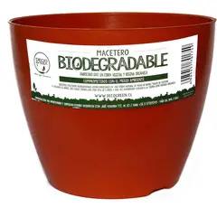 DECOGREEN - Macetero de Bamboo Biodegradable Actual - Terracota 24x24x18