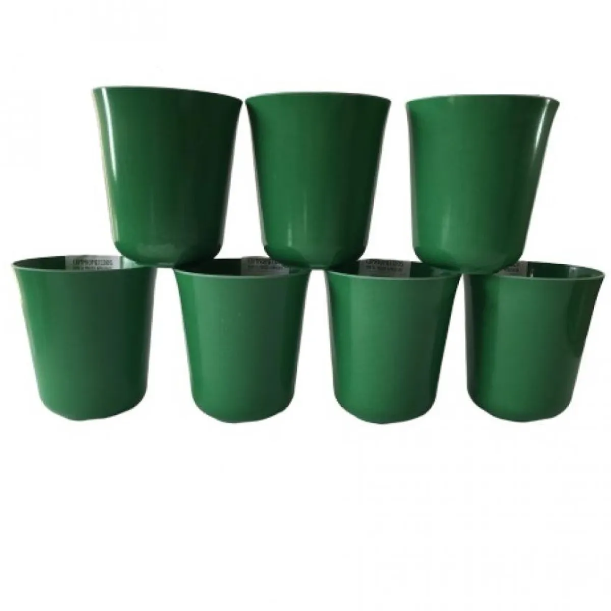 DECOGREEN - Set de 7 Maceteros Biodegradables Flores verde
