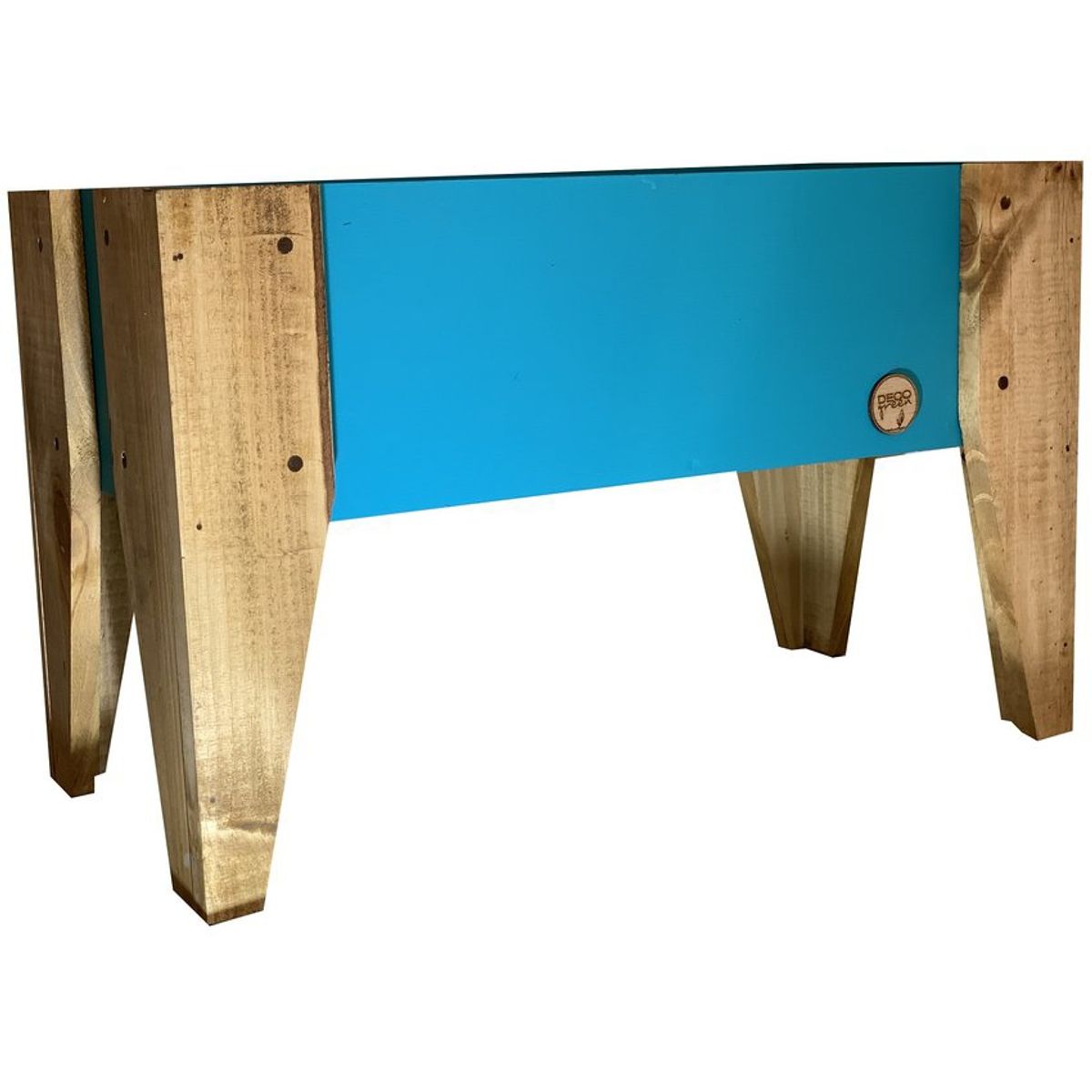 DECOGREEN - Jardinera/ Huerto de madera color  Turquesa 60x30x32