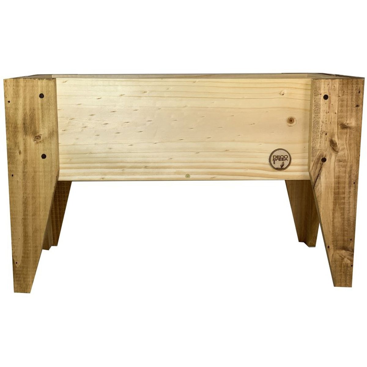 DECOGREEN - Jardinera Huerto de madera color Natural 60x30x32.