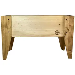 DECOGREEN - Jardinera Huerto de madera color Natural 60x30x32