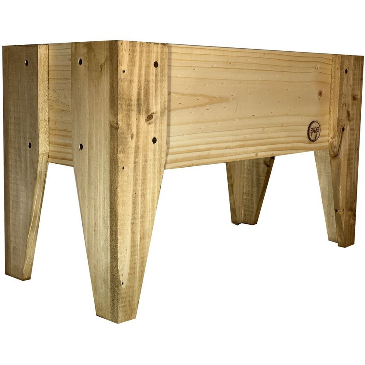 DECOGREEN - Jardinera Huerto de madera color Natural 60x30x32.