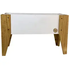 DECOGREEN - Jardinera/ Huerto de madera color Blanca 60x30x32