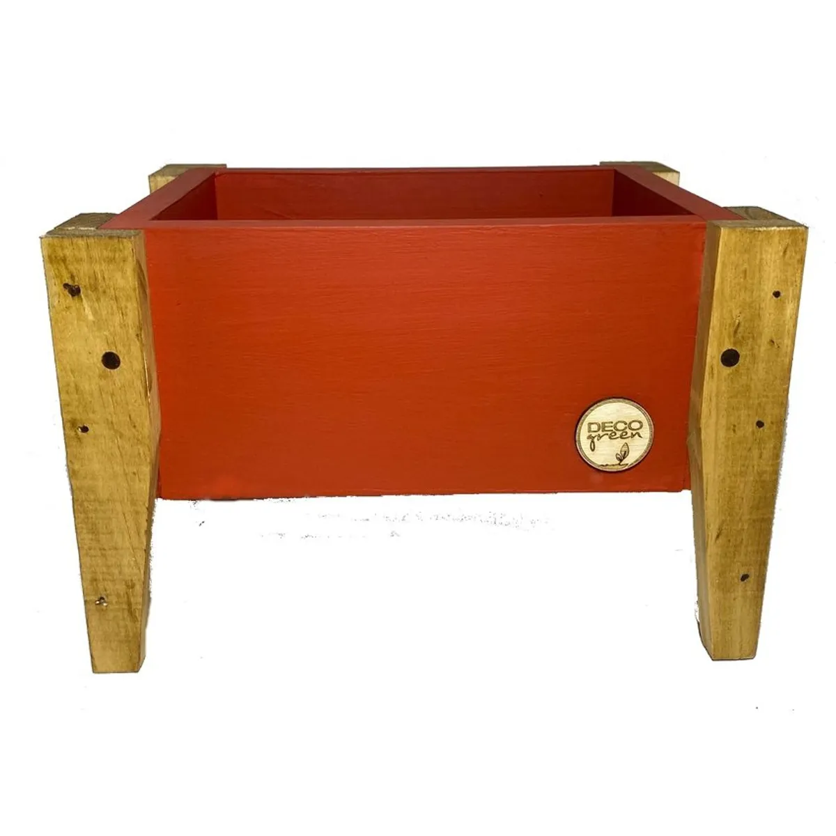DECOGREEN - Jardinera/ Huerto de madera color Terracota 40x26x32