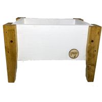 Jardinera/ Huerto de madera color Blanca 40x26x32