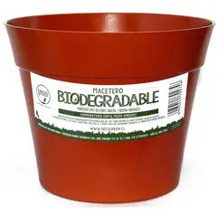 DECOGREEN - Macetero de Bamboo Biodegradable Clásica-Terracota 25x25x17