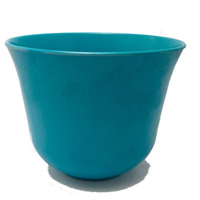 Imagen 2 del producto Macetero de Bamboo Biodegradable Curvo - Turquesa 16.5x16.5x13