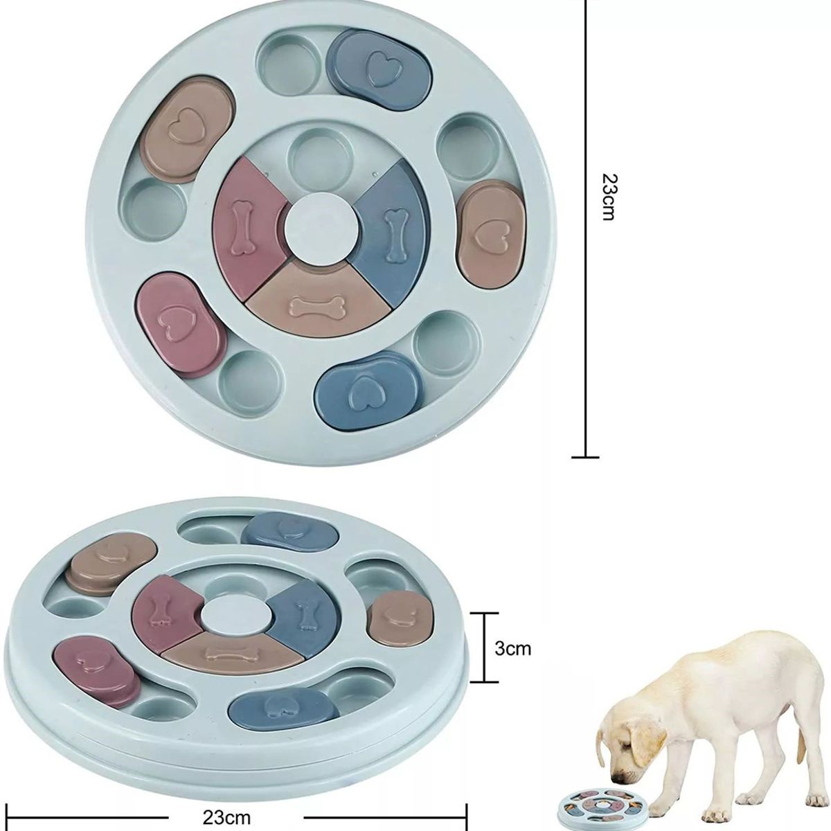 COLOR LAB - Plato rompecabezas para perros COLOR LAB