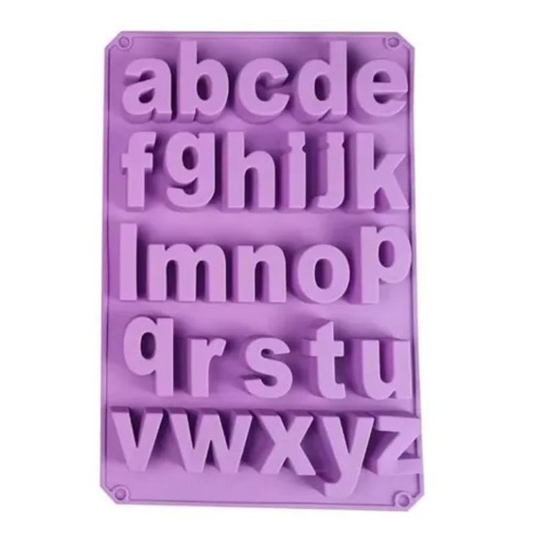 GENERICO - Molde De Silicona Letras Moldes Silicona Minuscula 26 Cavid