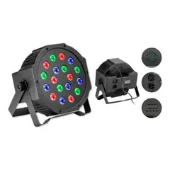 GENERICO - Foco Slim Par 64rgb Fuente Luz 18 Pcs Control Dmx