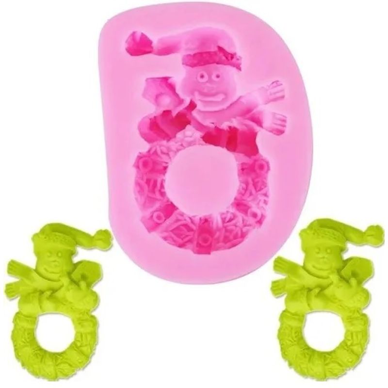 GENERICO - Molde Fondant Navidad Molde De Silicona Molde Muñeco Nieve