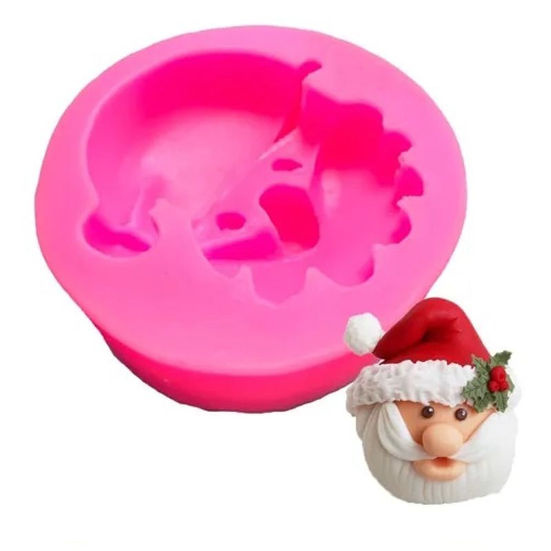 GENERICO - Molde De Silicona Molde Santa Molde Fondant Santa Cara 2318