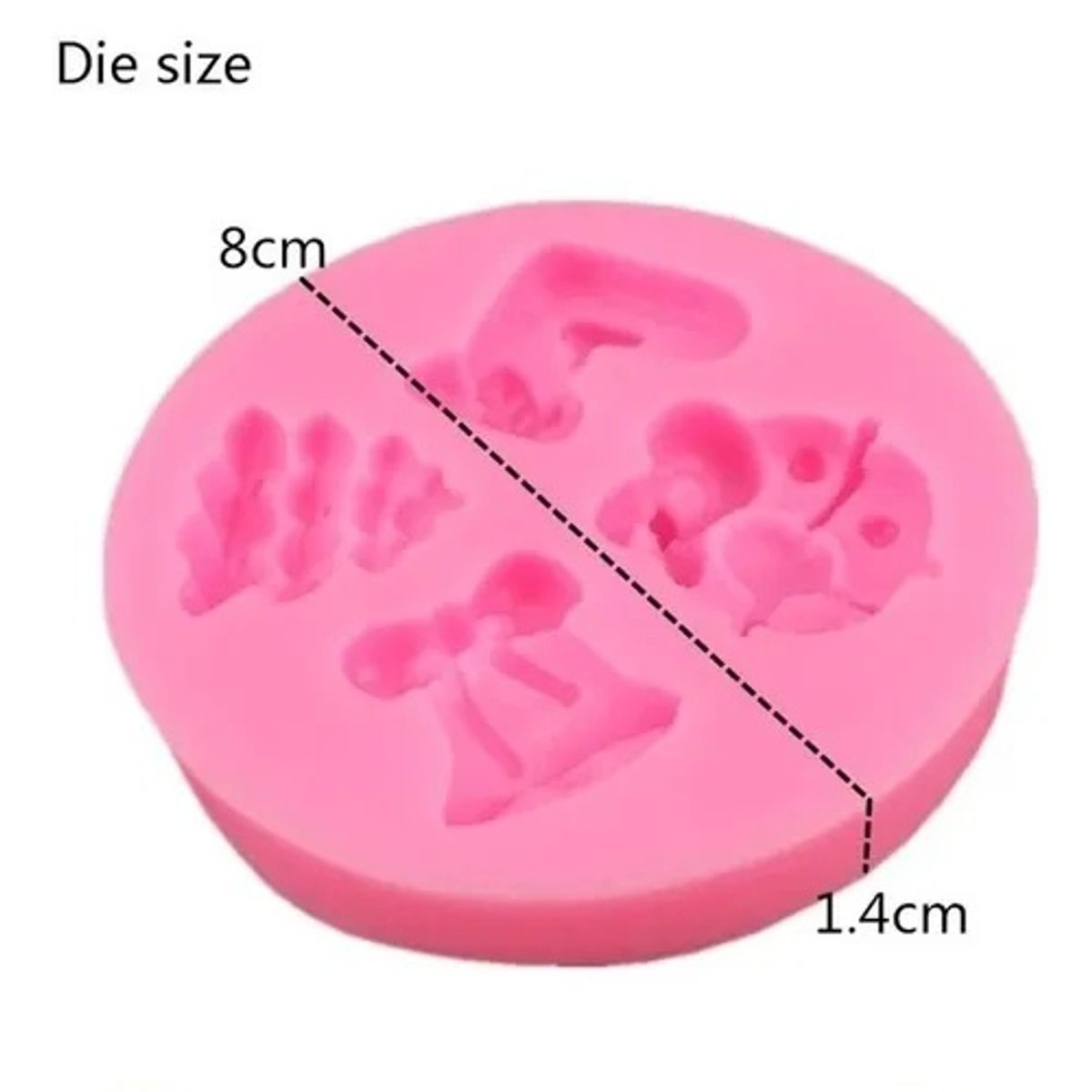 GENERICO - Molde De Silicona Molde Campana Molde Fondant Mariquita 312