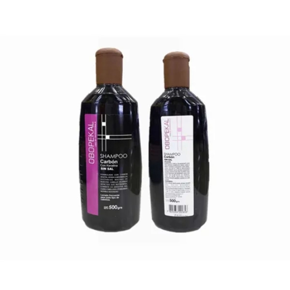 OBOPEKAL - Shampoo Carbón Con Keratina Sin Sal Obopekal 500g