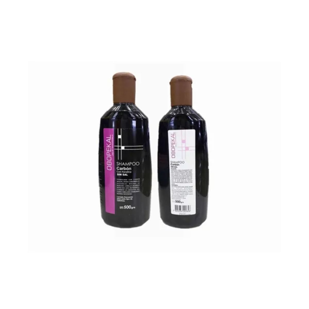 OBOPEKAL - Shampoo Carbón Con Keratina Sin Sal Obopekal 500g